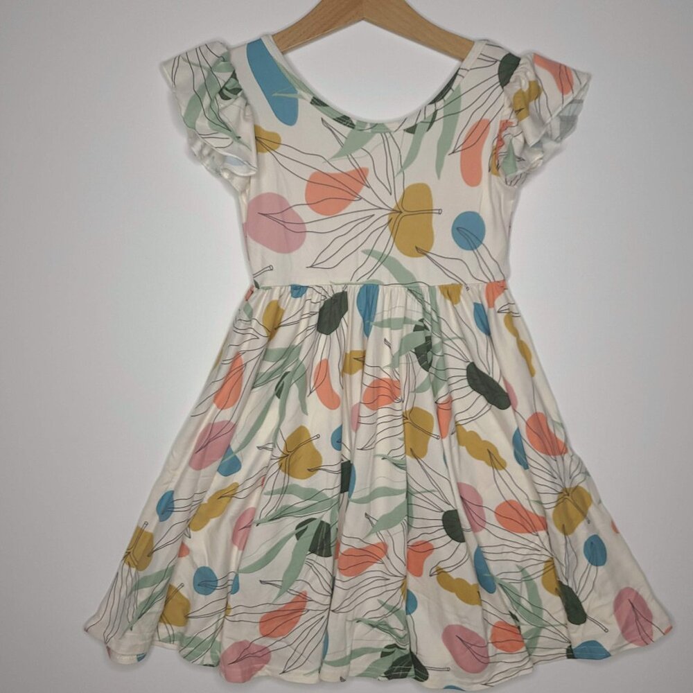 DotDotSmile Size 5/6 Empire Dress - NWT - Leaves Print